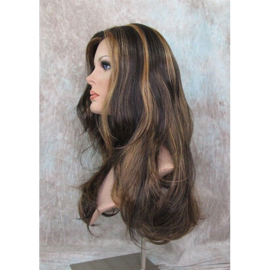 LINDA | Brown Strawberry Long Wig Luscious Layers Full Skin Top 26"