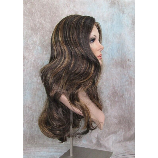 LINDA | Brown Strawberry Long Wig Luscious Layers Full Skin Top 26"
