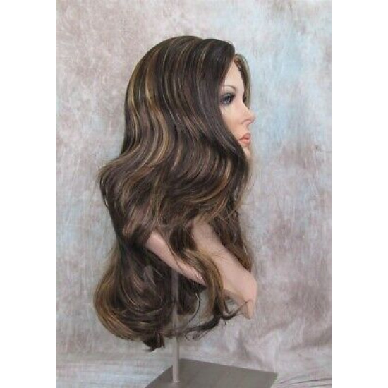 LINDA | Brown Strawberry Long Wig Luscious Layers Full Skin Top 26"