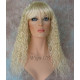 MORGAN | Light Blonde Long Wig Crimped Curl Bangs Skin Part 