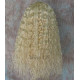MORGAN | Light Blonde Long Wig Crimped Curl Bangs Skin Part 