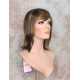 ALICIA S | Brown Strawberry Medium Wig Layered Skin Part Bangs