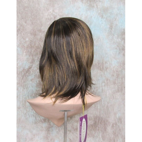 ALICIA S | Brown Strawberry Medium Wig Layered Skin Part Bangs