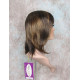 ALICIA S | Brown Strawberry Medium Wig Layered Skin Part Bangs