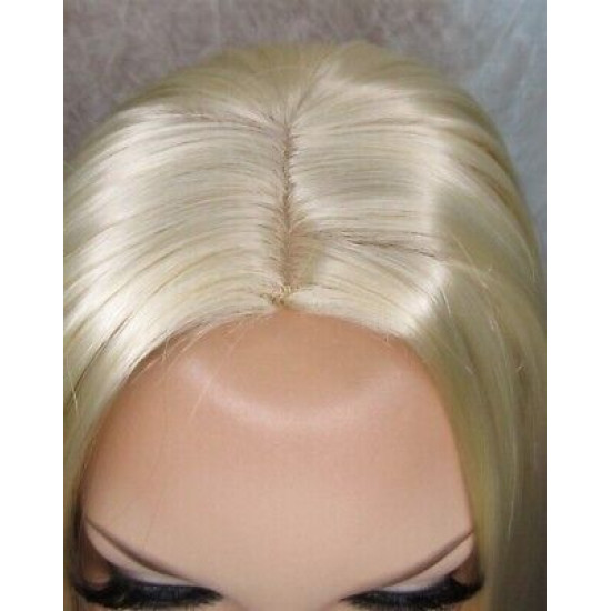 NICOLE | Light Blonde Straight Skin Top Long Wig Skin Part Wigs US