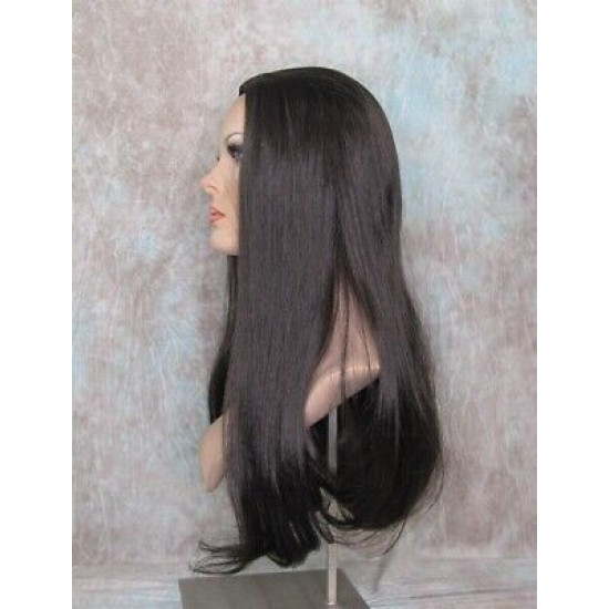 ASHLEY | Dark Brown Long Wig Showgirl Style Cascading Waves Skin Top