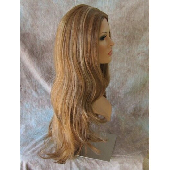 ASHANTI | Strawberry Blonde Mix Extra Long Wig Full Skin Top 29" 