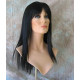 JEWEL | Black Long Wig Razor Straight Layers Bangs Skin Part Wigs 