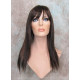 JEWEL | Black Long Wig Razor Straight Layers Bangs Skin Part Wigs 