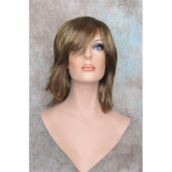 ALWAYS SEXY | Golden Brown Mix Medium Wig Long Bangs Layers Flicked Back