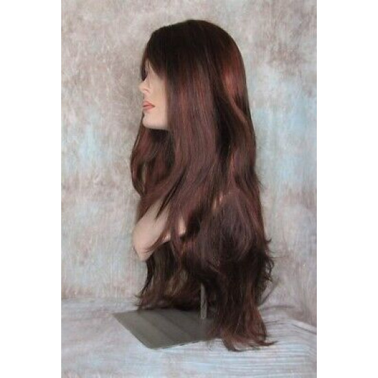 ALICIA XL | Auburn Copper Red Long Wig SEXY Extra Long Skin Part Bangs 28"