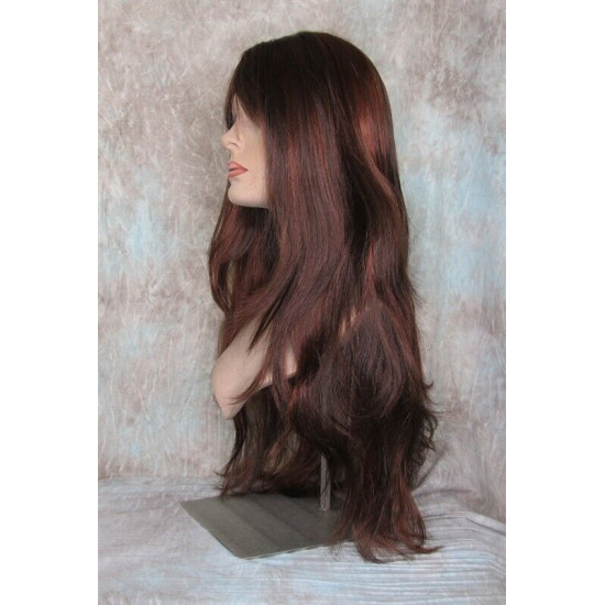 ALICIA XL | Auburn Copper Red Long Wig SEXY Extra Long Skin Part Bangs 28"