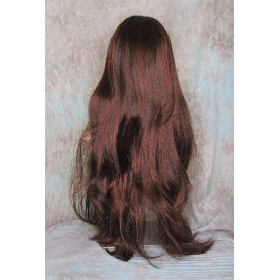 ALICIA XL | Auburn Copper Red Long Wig SEXY Extra Long Skin Part Bangs 28"