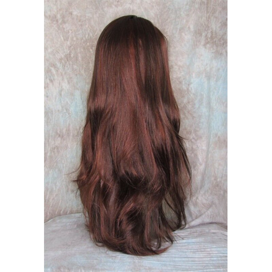 ALICIA XL | Auburn Copper Red Long Wig SEXY Extra Long Skin Part Bangs 28"