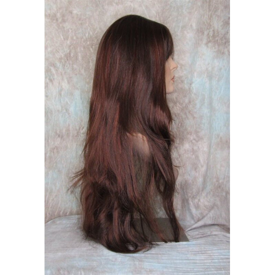 ALICIA XL | Auburn Copper Red Long Wig SEXY Extra Long Skin Part Bangs 28"