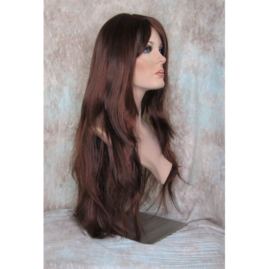 ALICIA XL | Auburn Copper Red Long Wig SEXY Extra Long Skin Part Bangs 28"