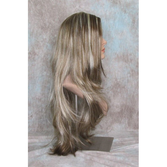 LINDA XL | Dark Ash Blonde Mix Long Layers Wig Full Skin Top 28" 