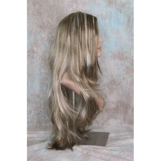 LINDA XL | Dark Ash Blonde Mix Long Layers Wig Full Skin Top 28" 