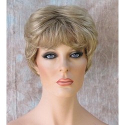 WENDY | Golden Blonde Brown Short Wig Sexy Wispy Layers Tapered Back