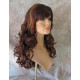 CARLOTTA | Auburn Strawberry Copper Mix Long Wig Soft Curls Center Part Bangs 