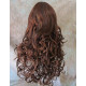 CARLOTTA | Auburn Strawberry Copper Mix Long Wig Soft Curls Center Part Bangs 