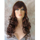 CARLOTTA | Auburn Strawberry Copper Mix Long Wig Soft Curls Center Part Bangs 