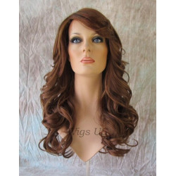 HS PHOENIX | Auburn Strawberry Long Wig Flip Ends Gentle Wave Skin Part HEAT OK 