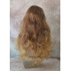 ANDREA | Auburn Blonde Mix Long Wig Long Gentle Curls Skin Part Bangs 24" 