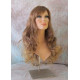 ANDREA | Auburn Blonde Mix Long Wig Long Gentle Curls Skin Part Bangs 24" 