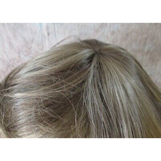 FARAH | 1970s Flipped Look Ash Blonde Long Wig Curly Skin Part 