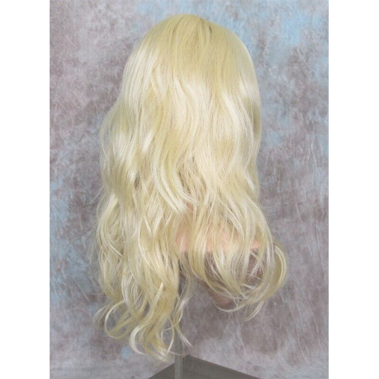 SUNDAY | Light Blonde Long Wig Heat OK Long Bangs Skin Part Wigs 