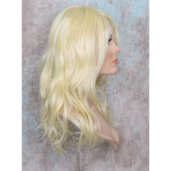 SUNDAY | Light Blonde Long Wig Heat OK Long Bangs Skin Part Wigs 
