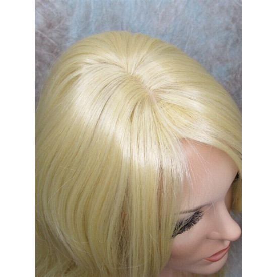SUNDAY | Light Blonde Long Wig Heat OK Long Bangs Skin Part Wigs 