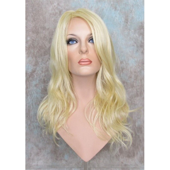 SUNDAY | Light Blonde Long Wig Heat OK Long Bangs Skin Part Wigs 