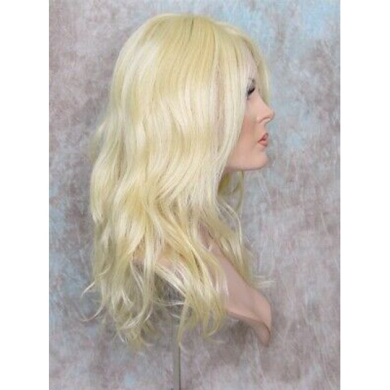 SUNDAY | Light Blonde Long Wig Heat OK Long Bangs Skin Part Wigs 