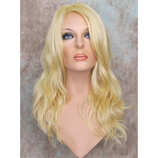 SUNDAY | Light Blonde Long Wig Heat OK Long Bangs Skin Part Wigs 