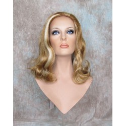 ANGELA 750 | Strawberry Blonde Mix Medium Wig Gentle Waves Skin Top No Bang