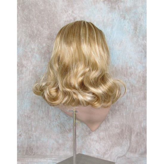 ANGELA 750 | Strawberry Blonde Mix Medium Wig Gentle Waves Skin Top No Bang