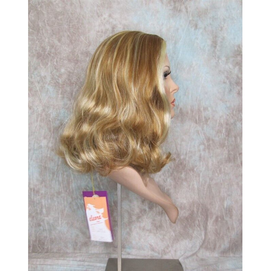 ANGELA 750 | Strawberry Blonde Mix Medium Wig Gentle Waves Skin Top No Bang