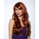 CARMEN | Cognac Long Wig Gentle Layers Side Swept Bangs Skin Part 