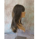 ALLY | Medium Brown Long Wig Layers Face Frame Full Bangs Skin Part 24" 