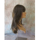 ALLY | Medium Brown Long Wig Layers Face Frame Full Bangs Skin Part 24" 