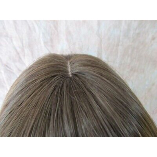 ALLY | Medium Brown Long Wig Layers Face Frame Full Bangs Skin Part 24" 