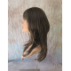 ALLY | Medium Brown Long Wig Layers Face Frame Full Bangs Skin Part 24" 