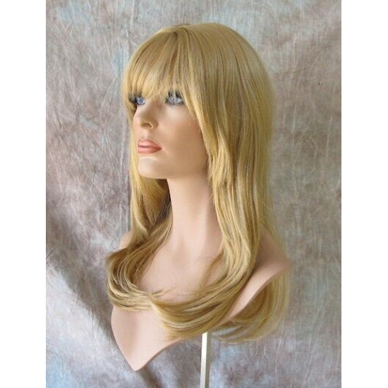 SHARON | Butterscotch Blonde Long Face Frame Wig Skin Part Layers