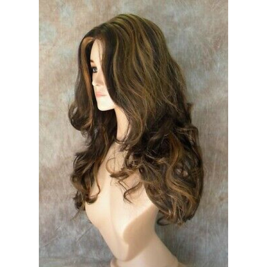 NATALIE | Auburn Dark Brown Long Wig Beautiful Skin Top Long Layers Waves 