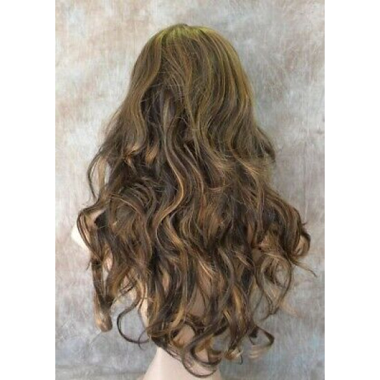 NATALIE | Auburn Dark Brown Long Wig Beautiful Skin Top Long Layers Waves 