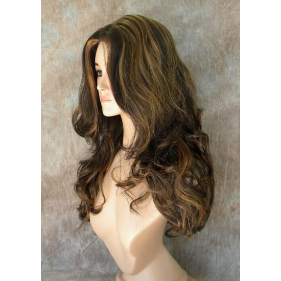 NATALIE | Auburn Dark Brown Long Wig Beautiful Skin Top Long Layers Waves 
