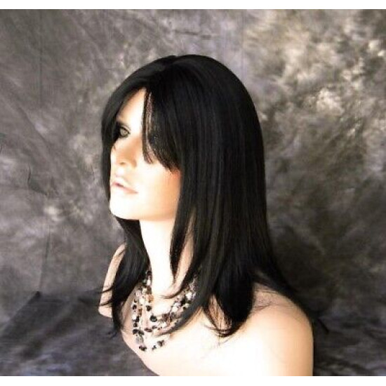 BEAUTY ADDICTION | Jet Black Long Wig Layers Bangs | Forever Young