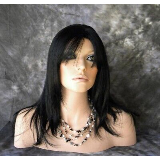 BEAUTY ADDICTION | Jet Black Long Wig Layers Bangs | Forever Young